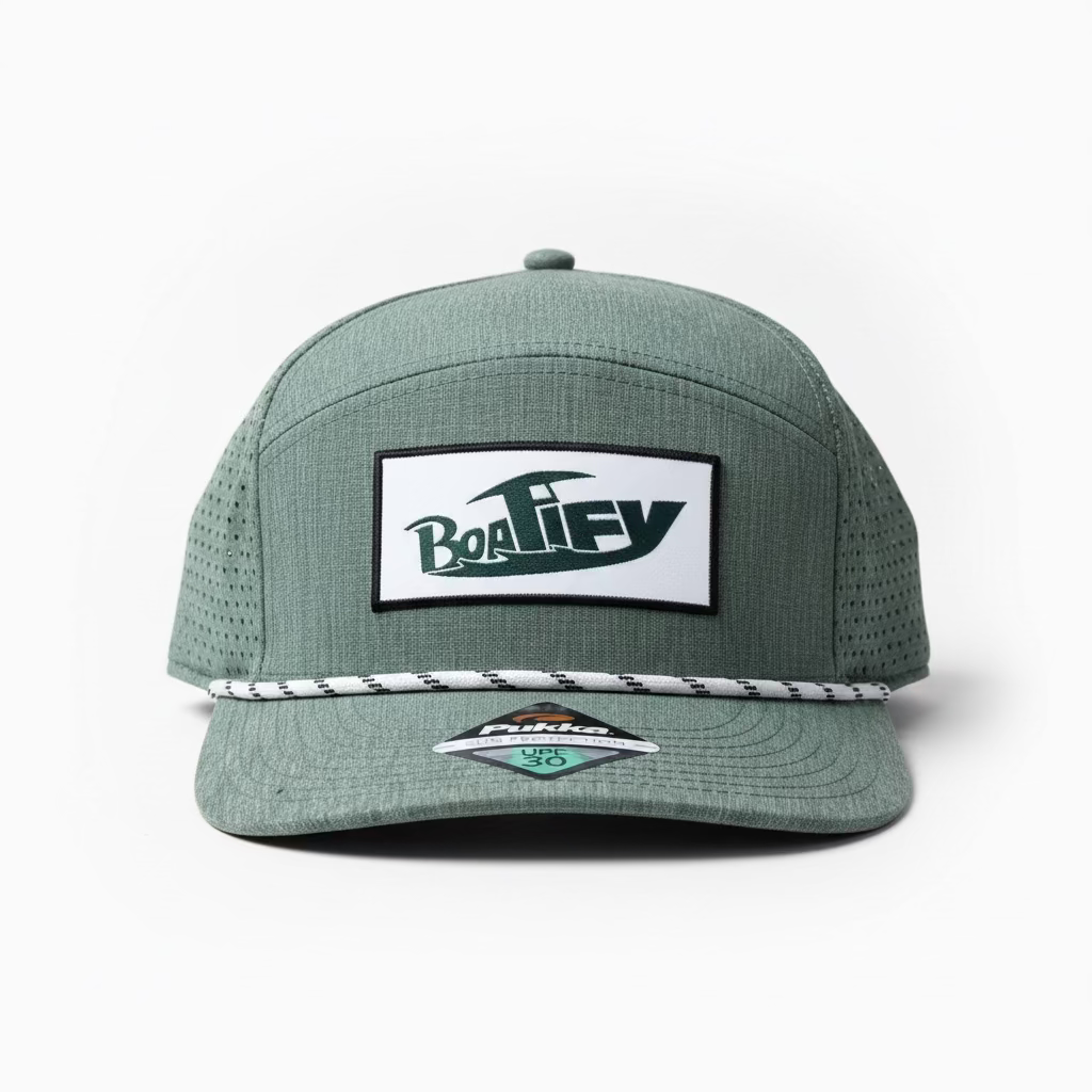 Forest Green Boatify Pukka Mesh Patch Hat