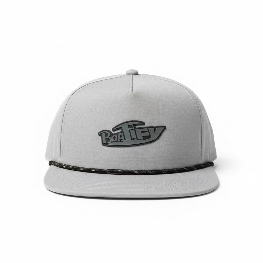 Matte Gray Boatify "Pukka Black" Rope Hat