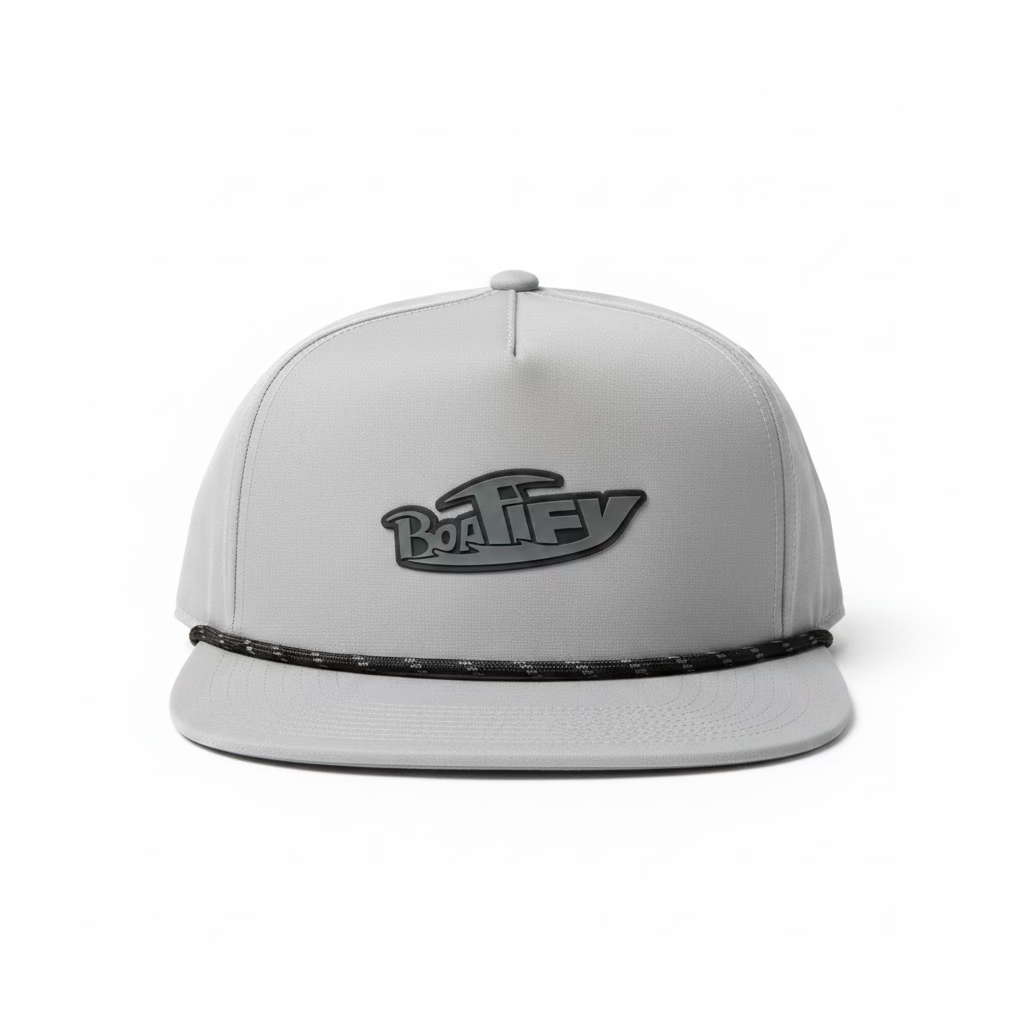 Matte Gray Boatify "Pukka Black" Rope Hat