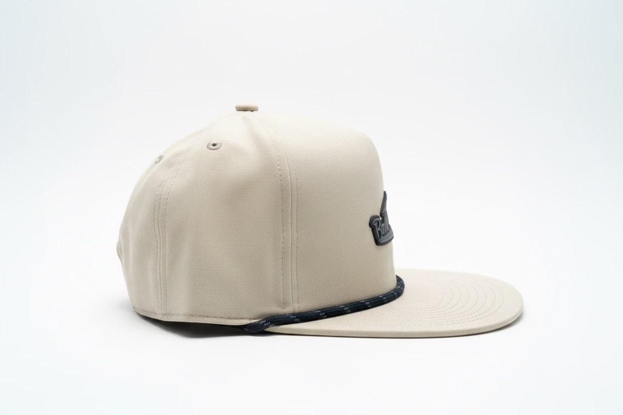 Tan Boatify "Pukka Black" Rope Patch Excursion Hat