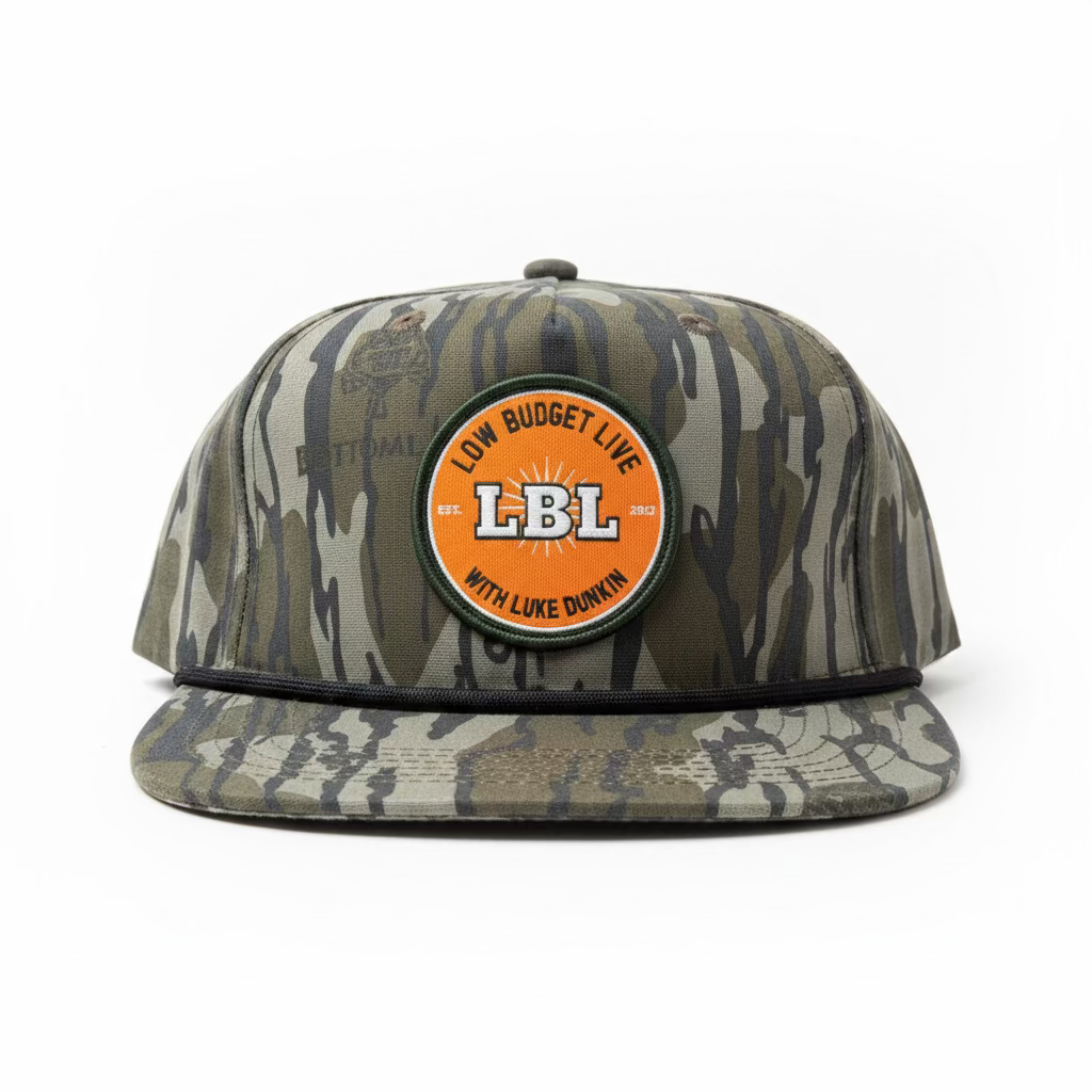Mossy Oak Bottomland Low Budget Live Goat Rope Patch Hat