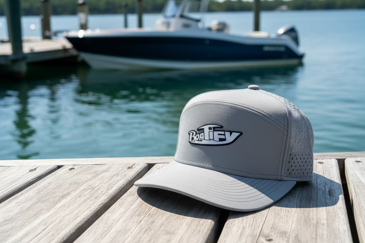 Matte Gray Boatify Pukka Patch Hat